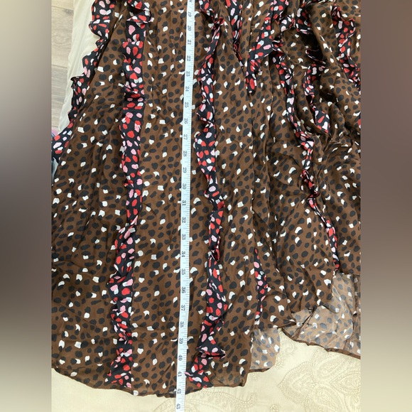 Cynthia Rowley Brown Polka Dot Maxi Skirt New - Picture 9 of 9